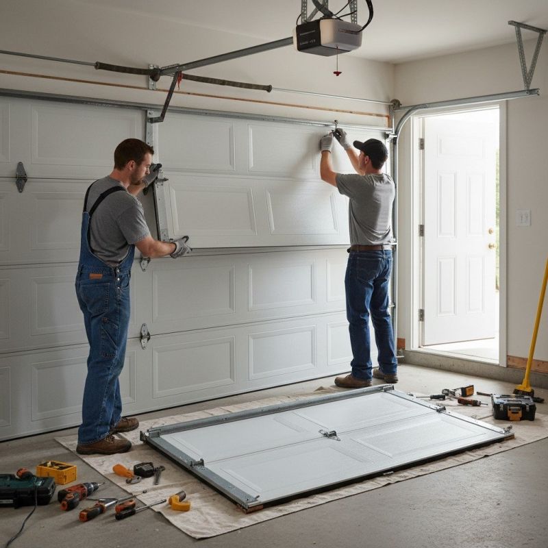 Local Garage Door Painting pros at work